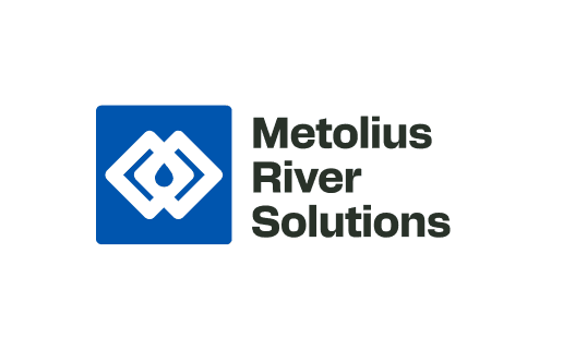 Metolius River Solutions logo, a blue square mark beside the name on white